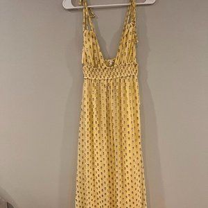 VICI, XS, Metallic Detailed Smock Maxi